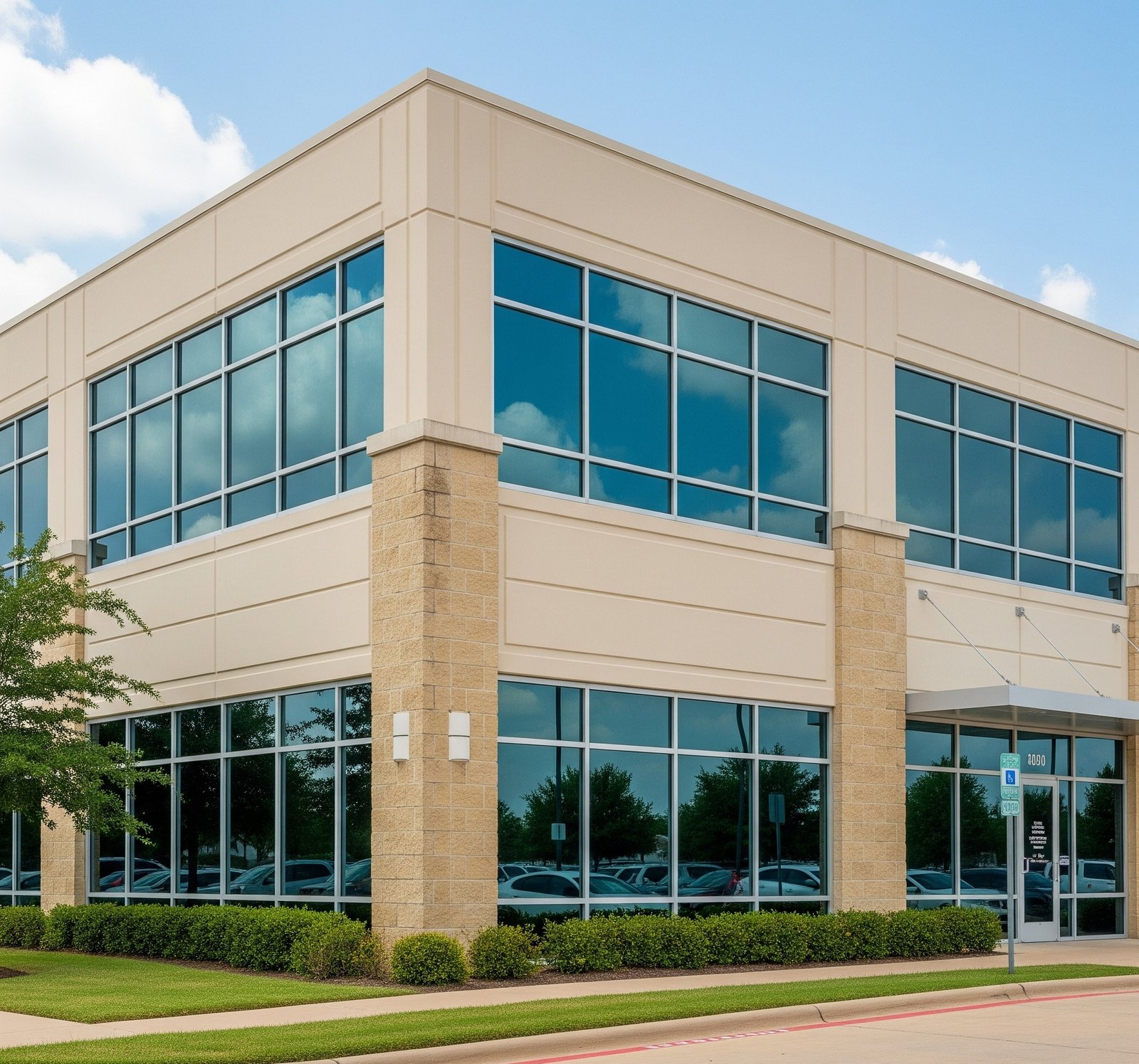 Commercial buildings in Plano need security window film Oovo